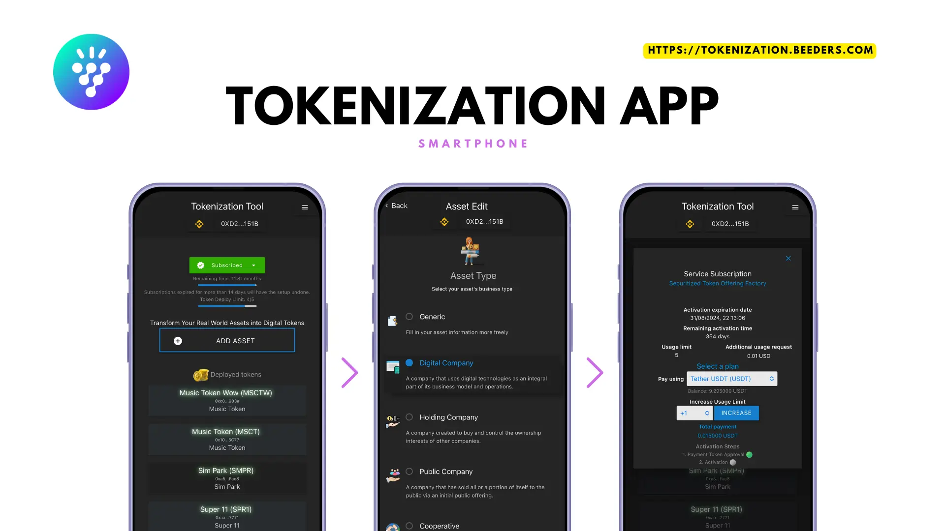 BEEDERS TOKENIZATION APP